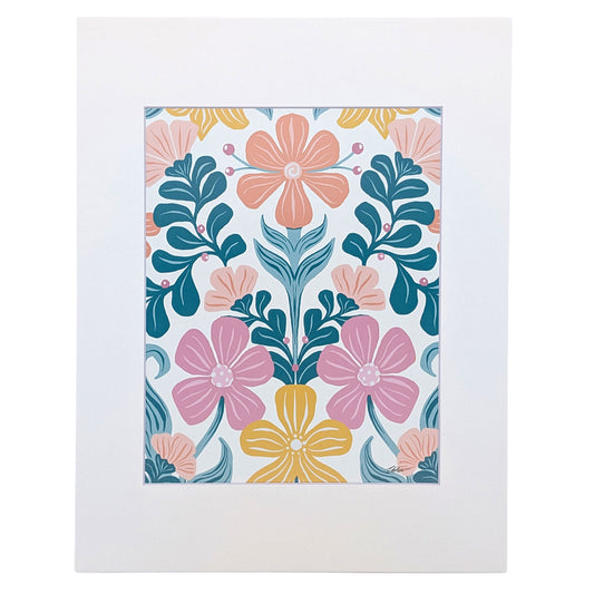 Retro Floral Art Print