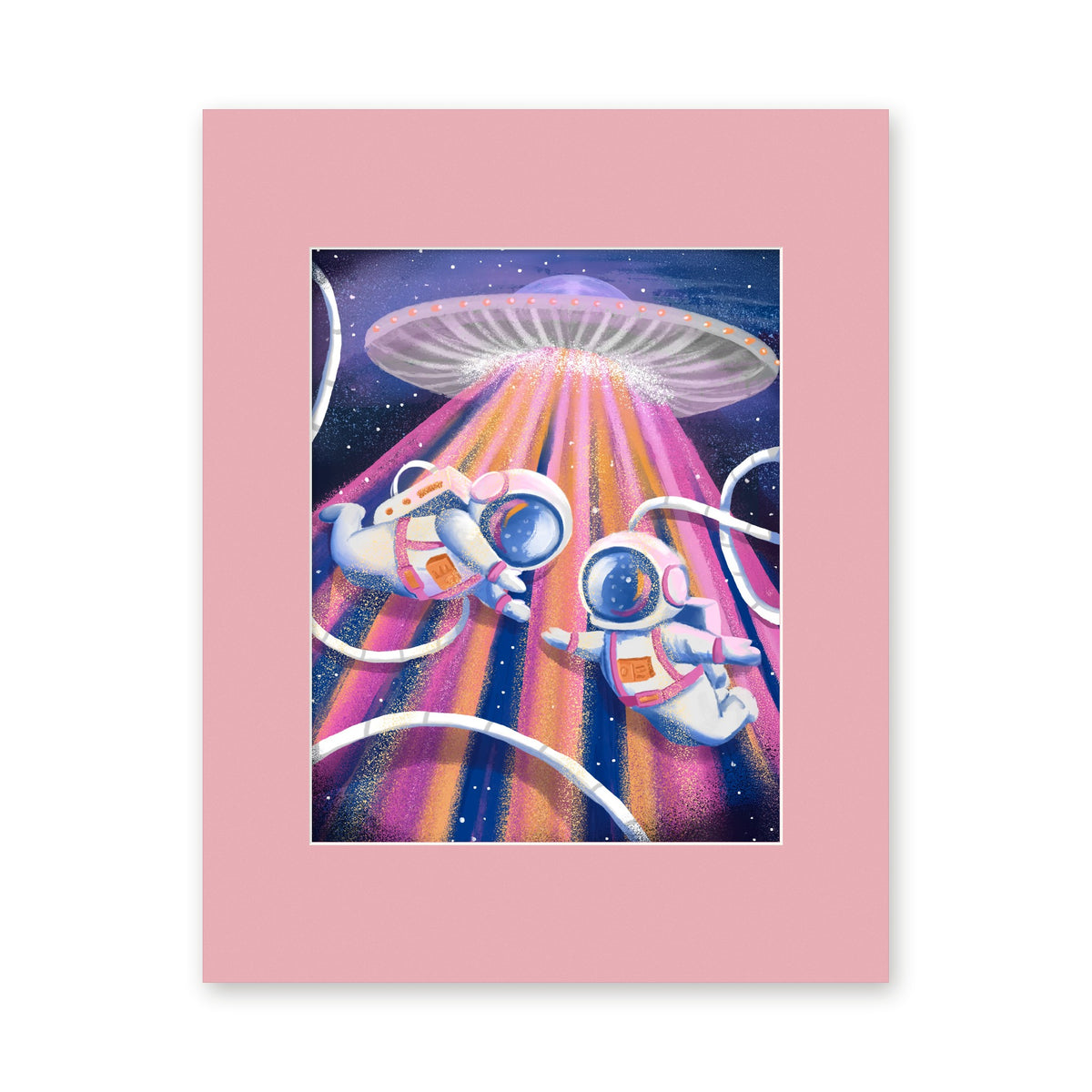 You've Abducted My Heart art print in a pink 11x14 mat