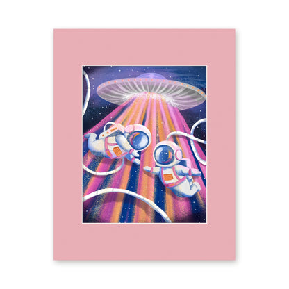 You've Abducted My Heart art print in a pink 11x14 mat