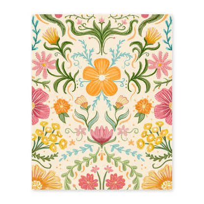 Watercolor Floral art print, full illustration