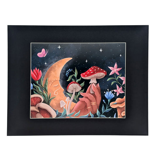 Mushroom Moon Art Print