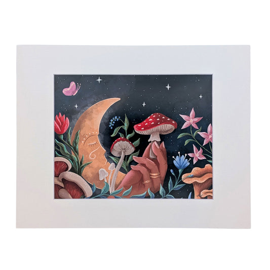Mushroom Moon Art Print