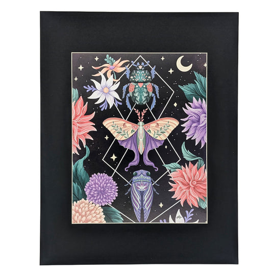 Beetle Moth Cicada Art Print