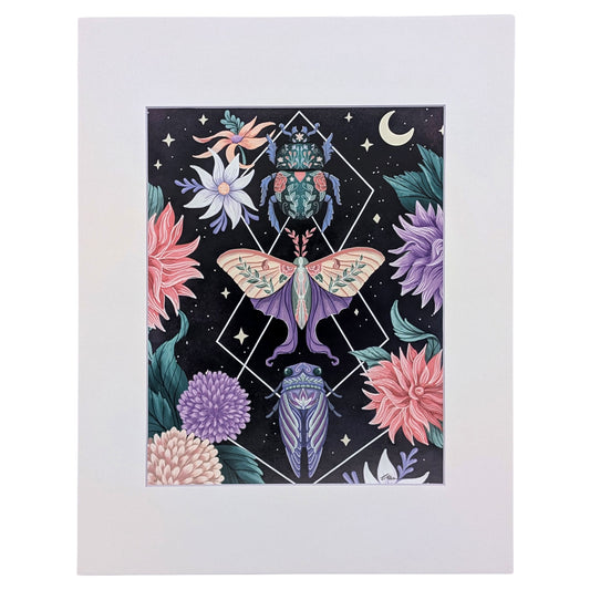 Beetle Moth Cicada Art Print