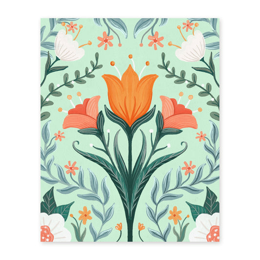 Tulips art print, full illustration