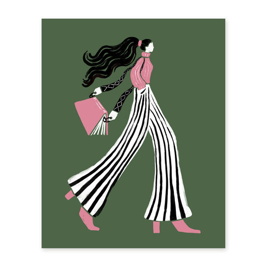 Book Buddy Lady art print, full illustration