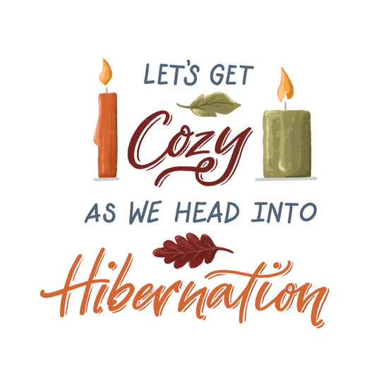 Cozy Fall Card – Autumn Bear Fireplace Greeting Card