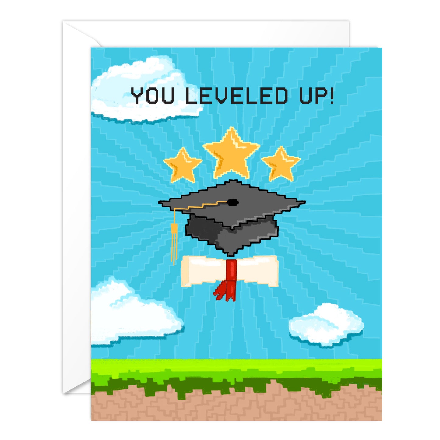 Graduation Card for Gamers – You Leveled Up Video Game Card