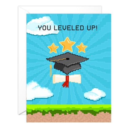 Graduation Card for Gamers – You Leveled Up Video Game Card