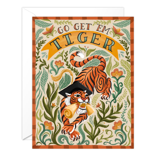Tiger Graduation Card - Go Get 'Em Tiger