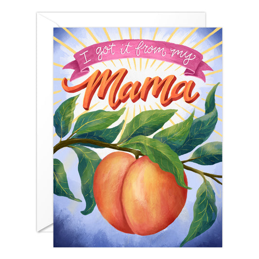 Funny Mother’s Day Card – You Gave Me the Best Assets Peach Card