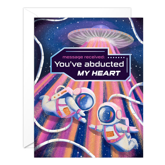 Funny Love Card – Sci-Fi “You’ve Abducted My Heart” Romantic Card