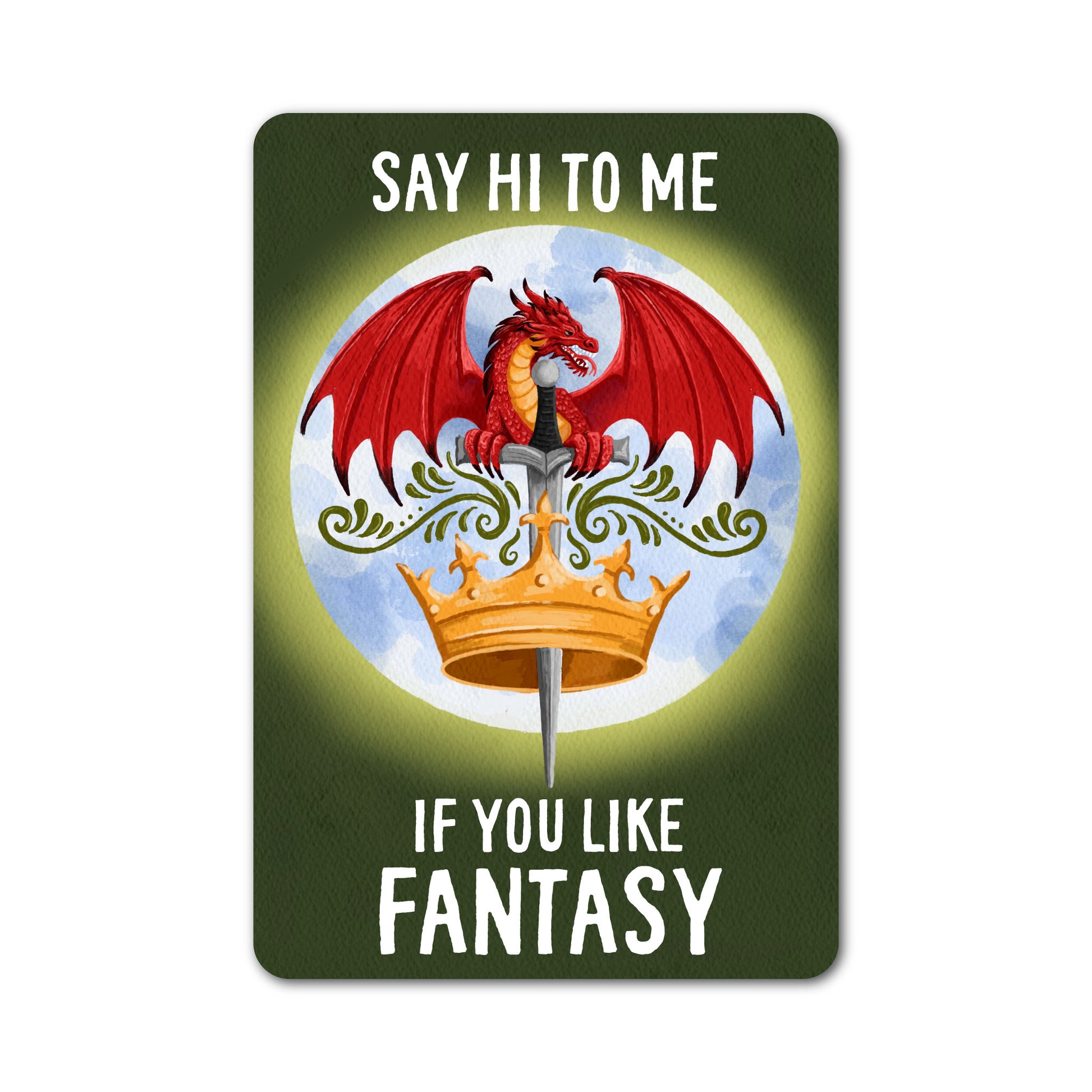 Say hi to me if you like fantasy sticker with dragon and book illustration.