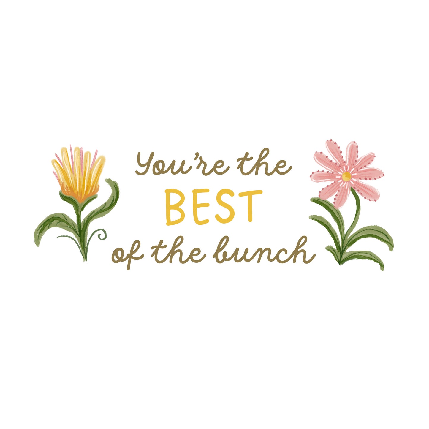 Floral Thank You Card - Symmetrical Flowers